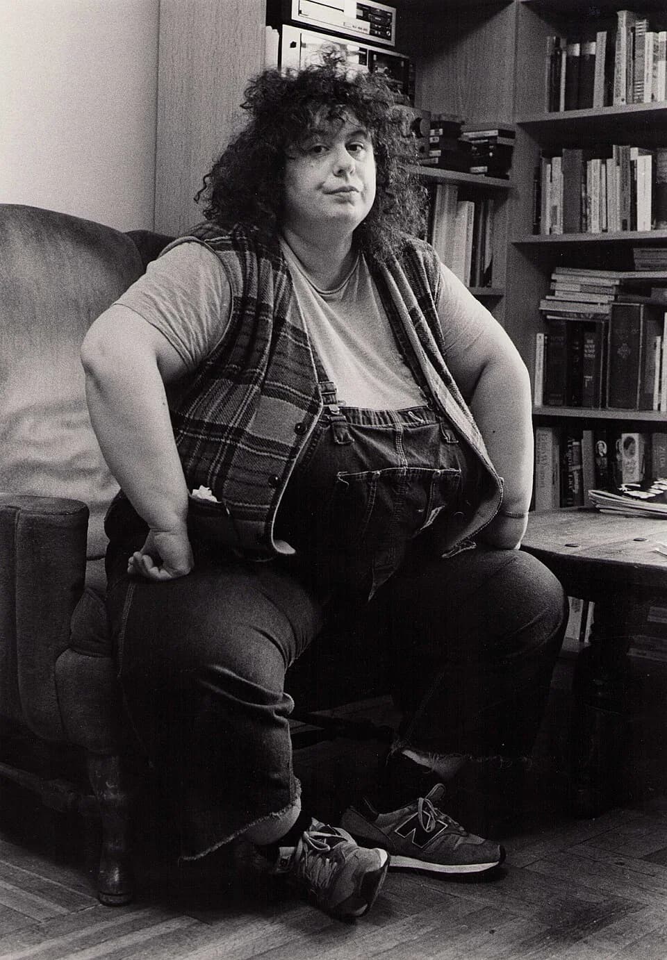 Andrea Dworkin - Portrait of writer and activist Andrea Dworkin, photographed by Mary Motley Kalergis in New York City in 1985 for The Guardian (UK). Copyright was retained by the photographer.
