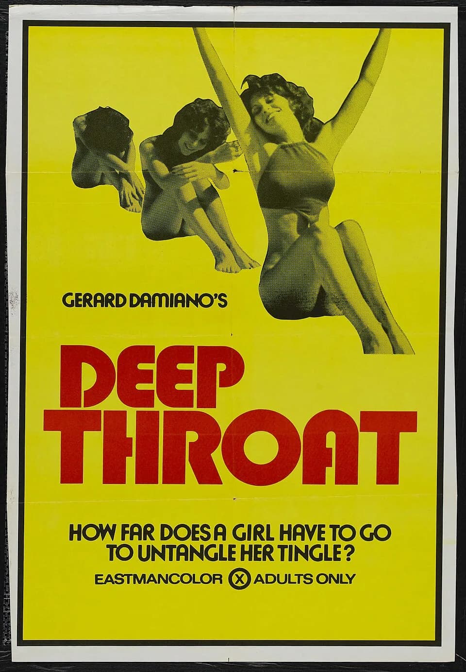 Linda Lovelace - Film poster for Deep Throat, a noted pornographic film.