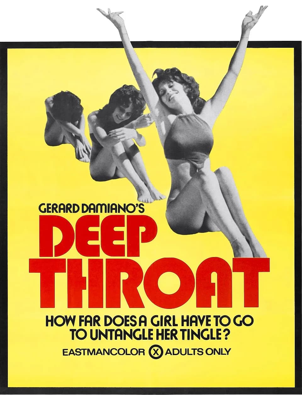 Linda Lovelace - Film poster for Deep Throat, a noted pornographic film.