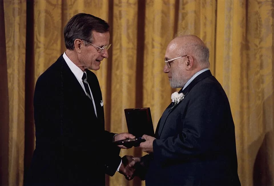 Joshua Lederberg - Joshua Lederberg and George Bush