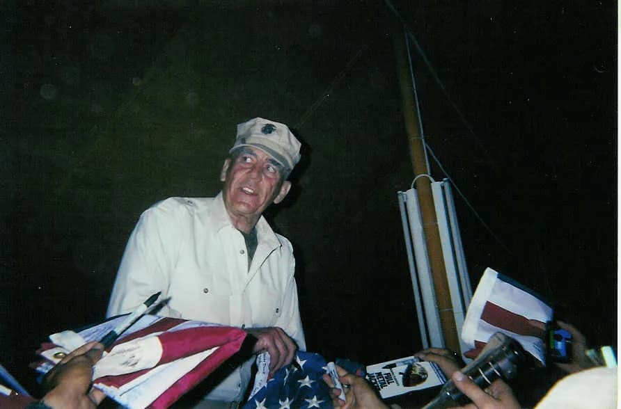 R. Lee Ermey - Lee Ermey (Sergeant Hartman in Full Metal Jacket) photographed in Iraq (2003)