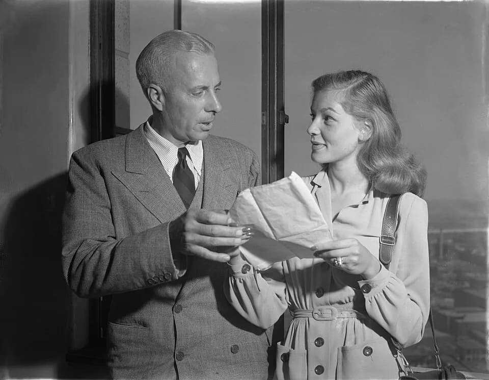 Howard Hawks - Actress Lauren Bacall and film director Howard Hawks, circa 1943