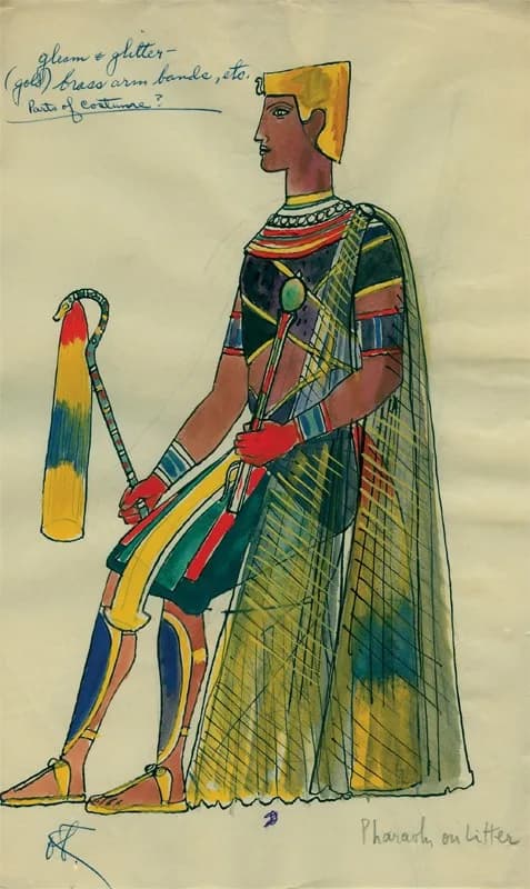 Howard Hawks - Pharaoh costume by Mayo - with handwriting by Hawks