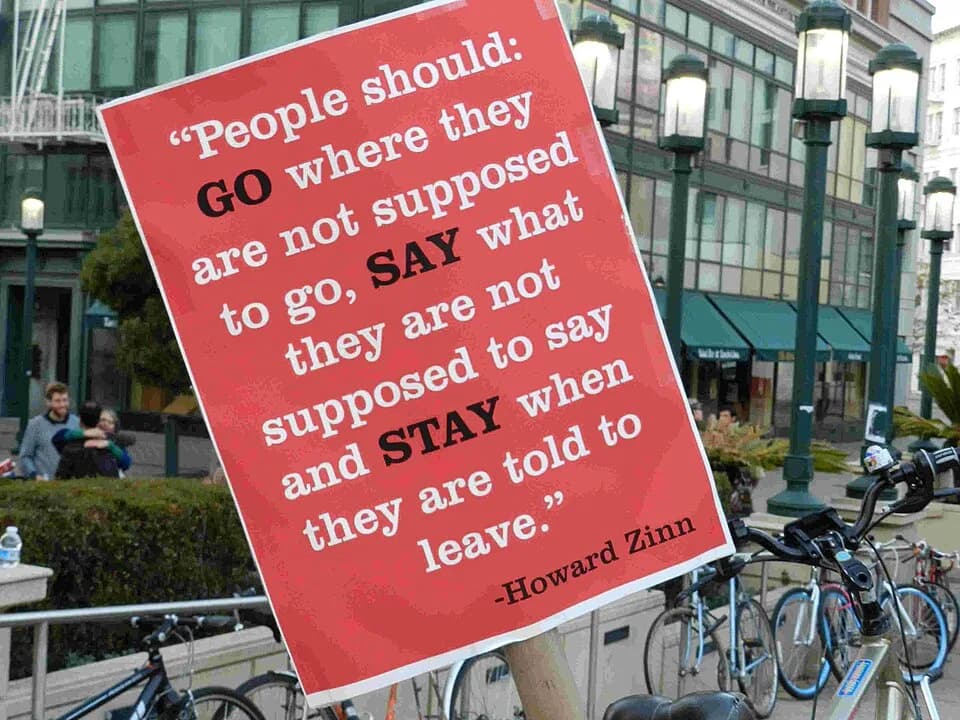 Howard Zinn - Occupy Oakland, November 12 2011, afternoon. howard zinn quote