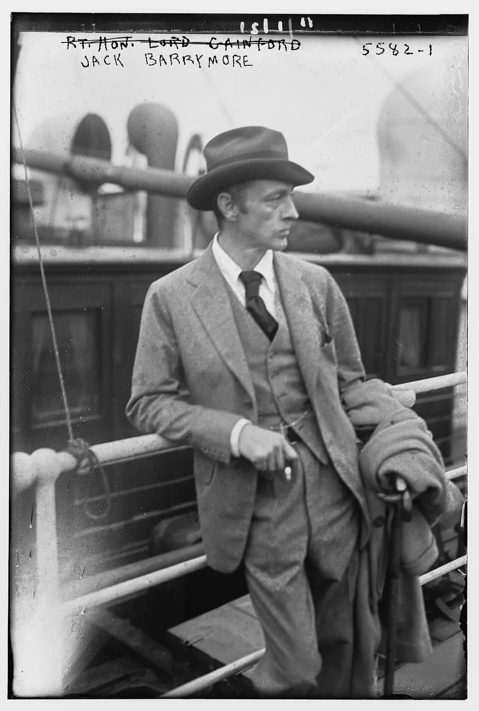 John Barrymore - Title: Jack Barrymore
Abstract/medium: 1 negative : glass ; 5 x 7 in. or smaller.