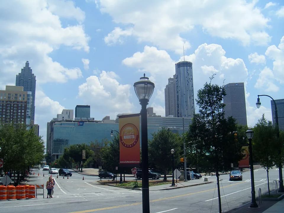 John Pemberton - As seen from Pemberton Place and Centennial Olympic Park.