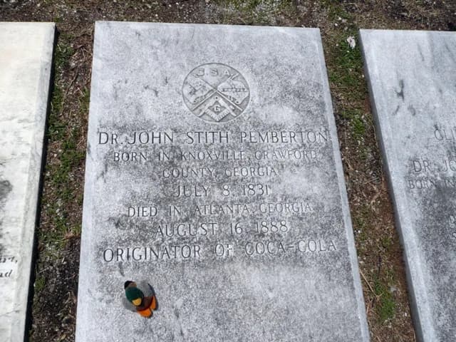 John Pemberton - Grave of John Pemberton, inventor of Coca-Cola, buried at Linwood Cemetery in Columbus, Georgia.
