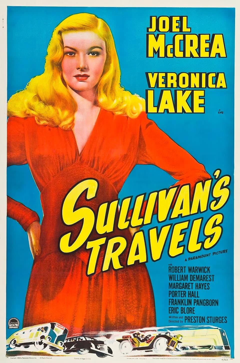 Veronica Lake - Theatrical poster for the 1941 film Sullivan's Travels.