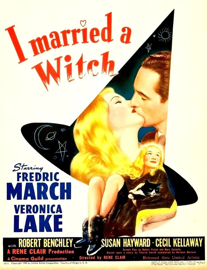 Veronica Lake - Window card poster art for I Married a Witch (1942).