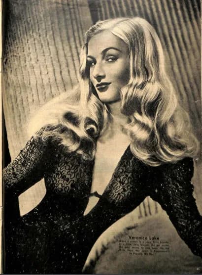 Veronica Lake - Veronica Lake pin-up, Yank, The Army Weekly, British Edition (February 21, 1943), page 17