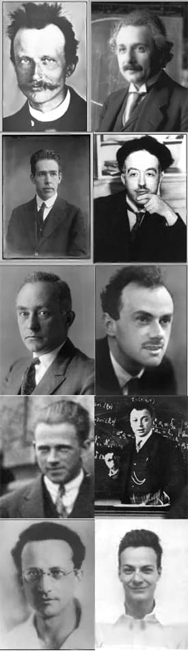 Richard Feynman - Ten physicists who made great contributions to quantum mechanics (quantum physics). Albert Einstein during a lecture in Vienna in 1921 (age 42).Niels Bohr as a young man.  Exact date