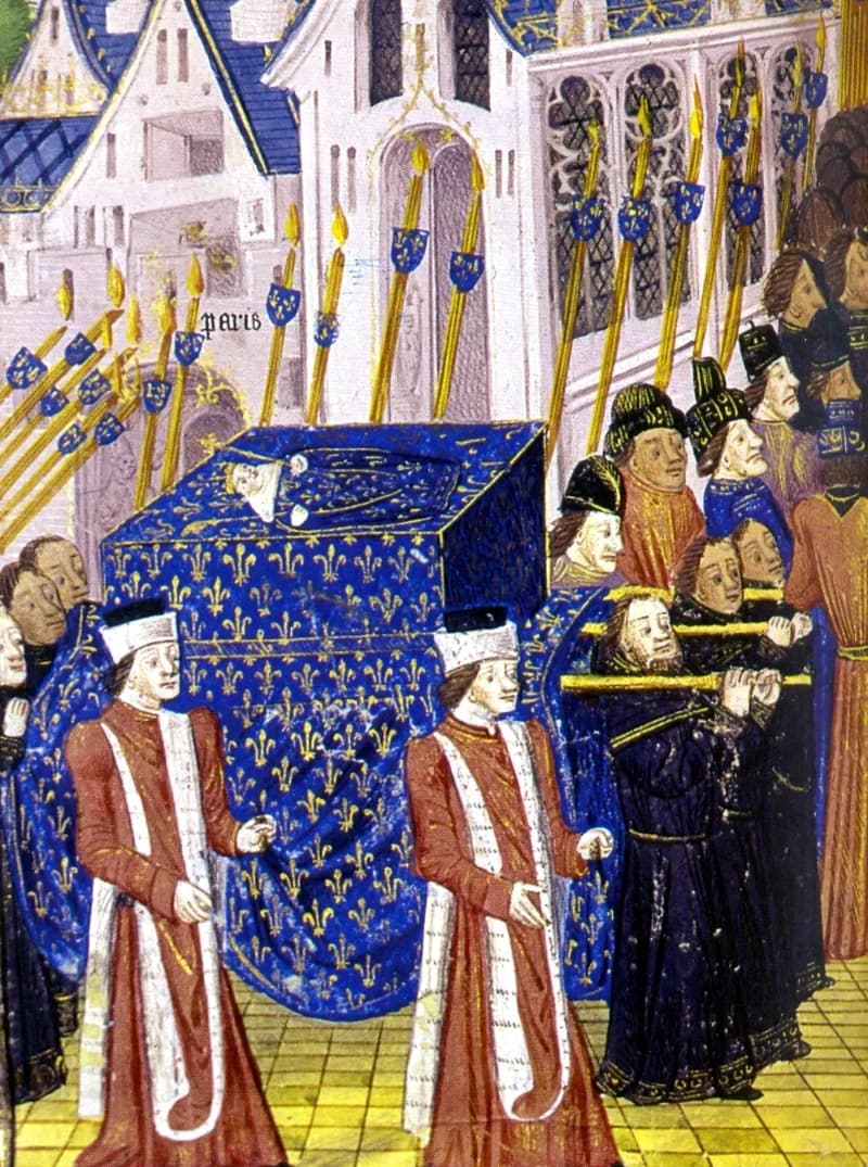 John I of France - The death convoy of Jean I of France.