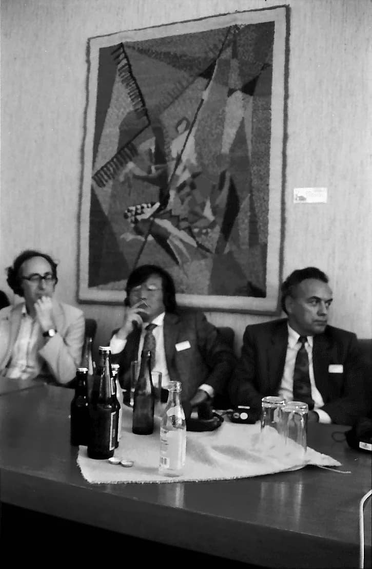 Susumu Tonegawa - 40. Tagung 1990 Mediziner: Portraits; Brian D. Josephson, Prof. Susumu Tonegawa, Werner Arber