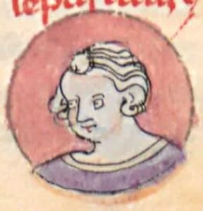John I of France - Jean I of France in the Bernardi Guidonis Flores chronicorum.