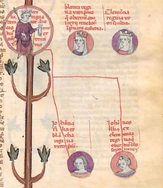 John I of France - Louis the Quarrellers children in the Bernardi Guidonis Flores chronicorum.