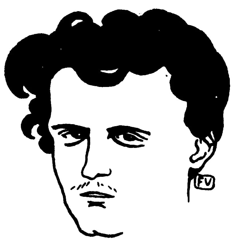 Comte de Lautréamont - Portrait of French poet le Comte de Lautréamont (1846-1870) from Le Livre des masques (vol. II, 1898) by Remy de Gourmont (1858-1916).