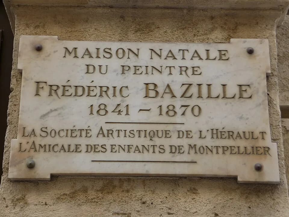 Frédéric Bazille - Placa commemorativa a la façana de l'Hôtel Périer