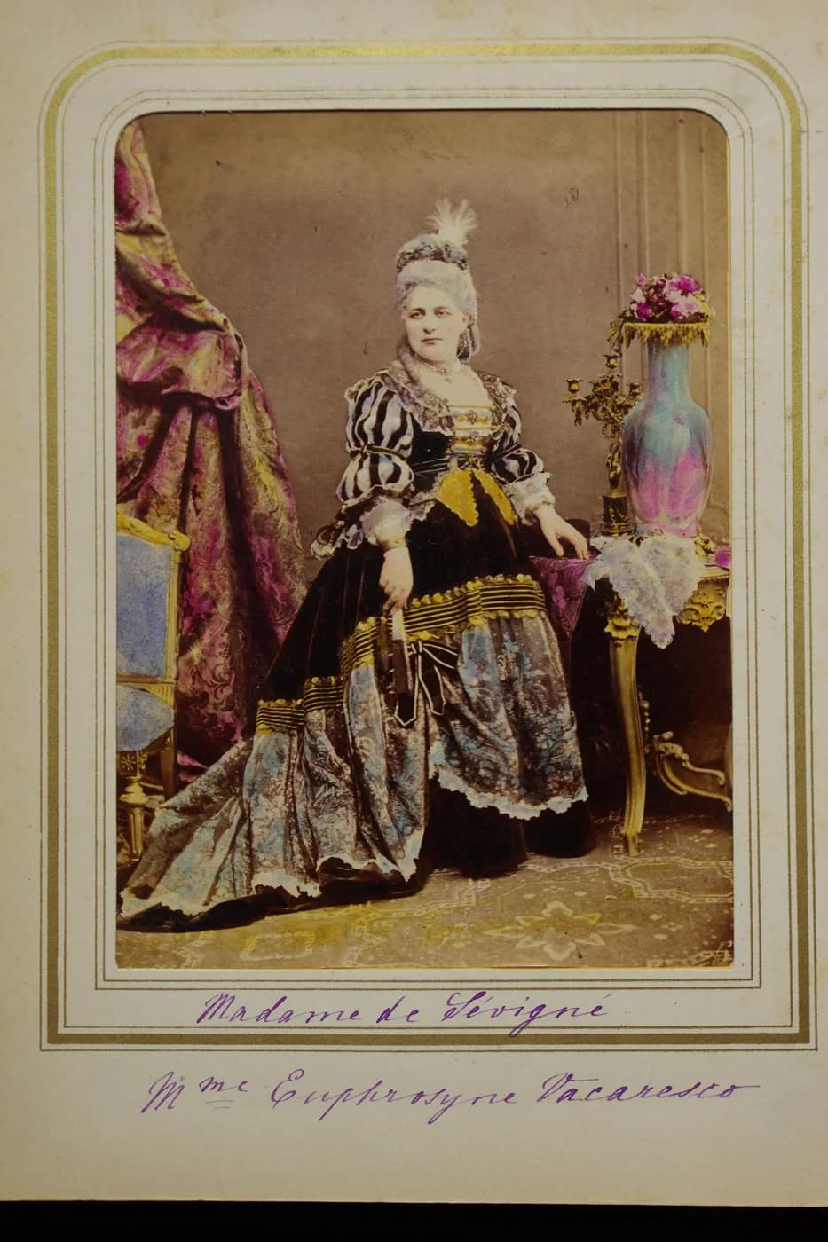 Madame de Sévigné - Photograph from a portrait album showing Romanian court members in historical dress for a royal costume ball.