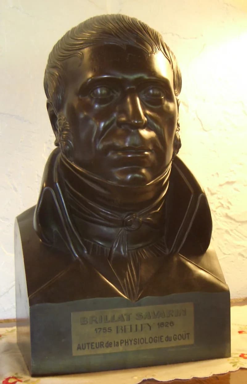 Jean Anthelme Brillat-Savarin - Jean Anthelme Brillat-Savarin, French writer and Gastronom. Bronze Buste in Belley, France.