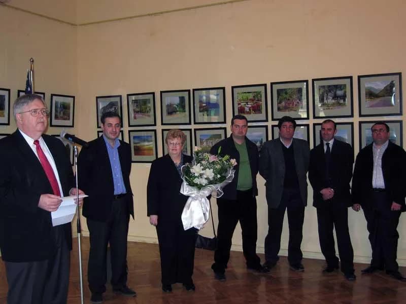 Sergei Prokudin-Gorskii - Ambassador John Tefft opens Sergei Prokudin-Gorski Photography Exhibition. (From the left: Ambassador Tefft, Mr. George Gabashvili, Minister of Culture, Monuments Protection 