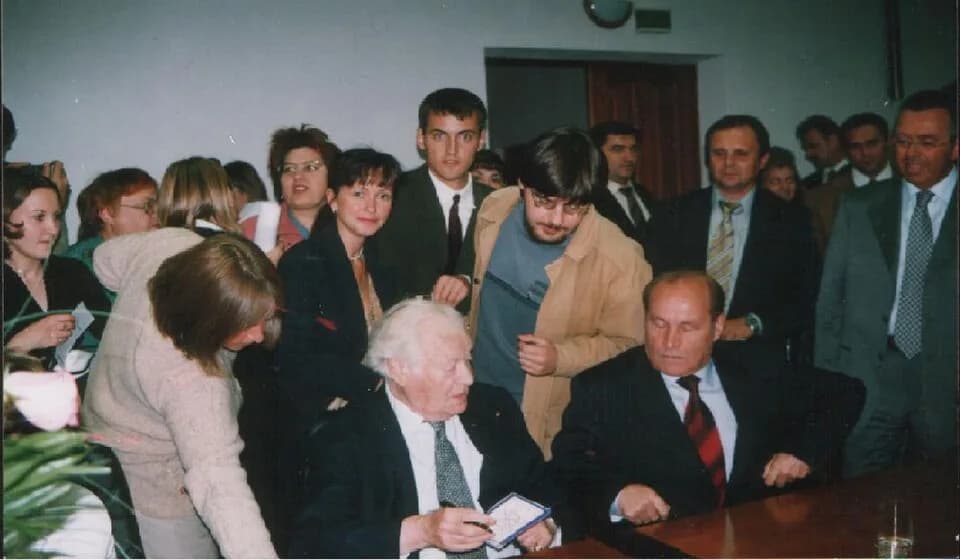 Maurice Druon - Le rencontre des professeurs russes avec Maurice Druon