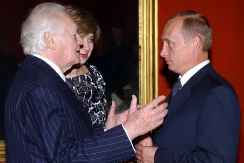 Maurice Druon - THE BOLSHOI THEATER, MOSCOW. President Putin with French author Maurice Druon.