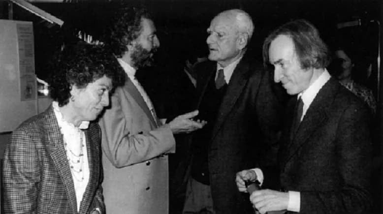 Alain Robbe-Grillet - Jolanda Insana, Alain Robbe-Grillet, Alberto Moravia e Guido Ceronetti all'8º Premio letterario internazionale Mondello