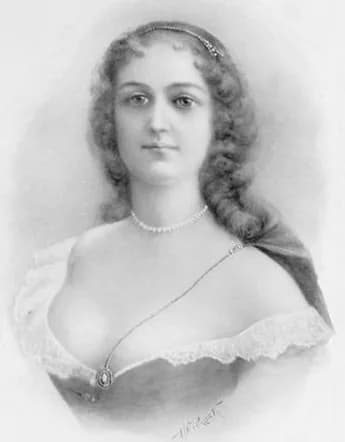 Ninon de Lenclos - Cropped picture from a lithograph of N.Lenclos, orignal publised in 1903