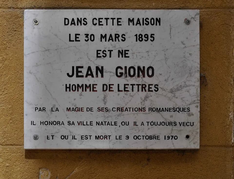 Jean Giono - Jean Giono's house in Manosque (Commemorative tablet)