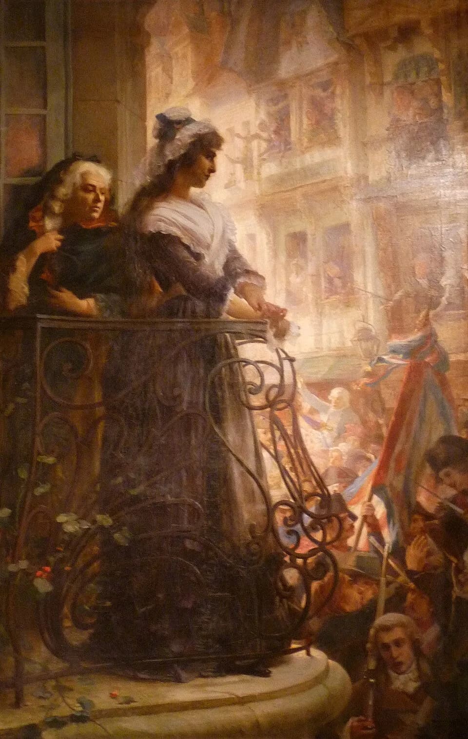 Charlotte Corday - Jean-Jacques Scherrer, Charlotte Corday à Caen présenté au salon SNBA en 1894. Musée Charles-de-Bruyères, Remiremont.