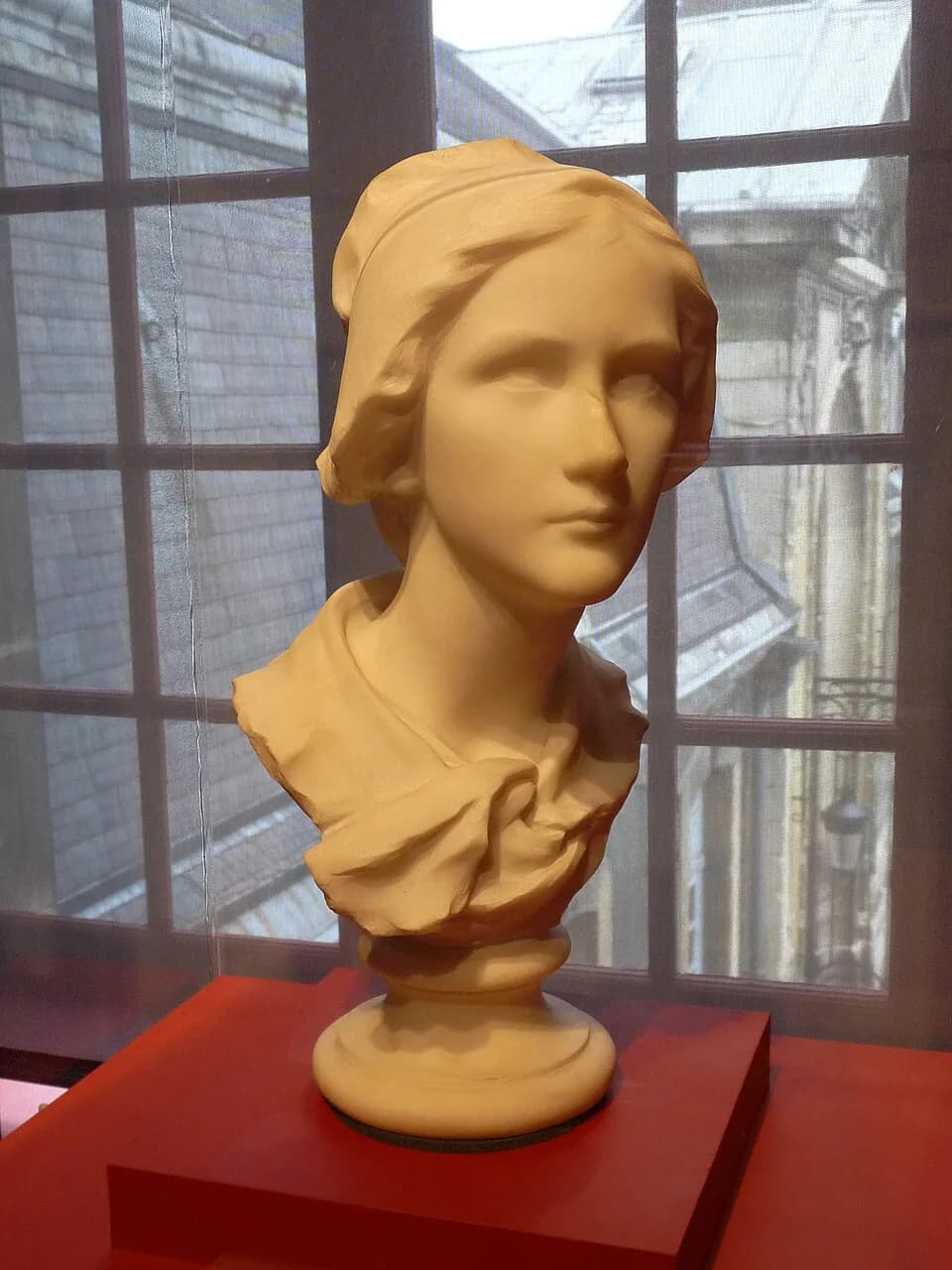 Charlotte Corday - René de Saint-Marceaux : Charlotte Corday, marbre, 1900 (Musée des beaux-arts de Reims)