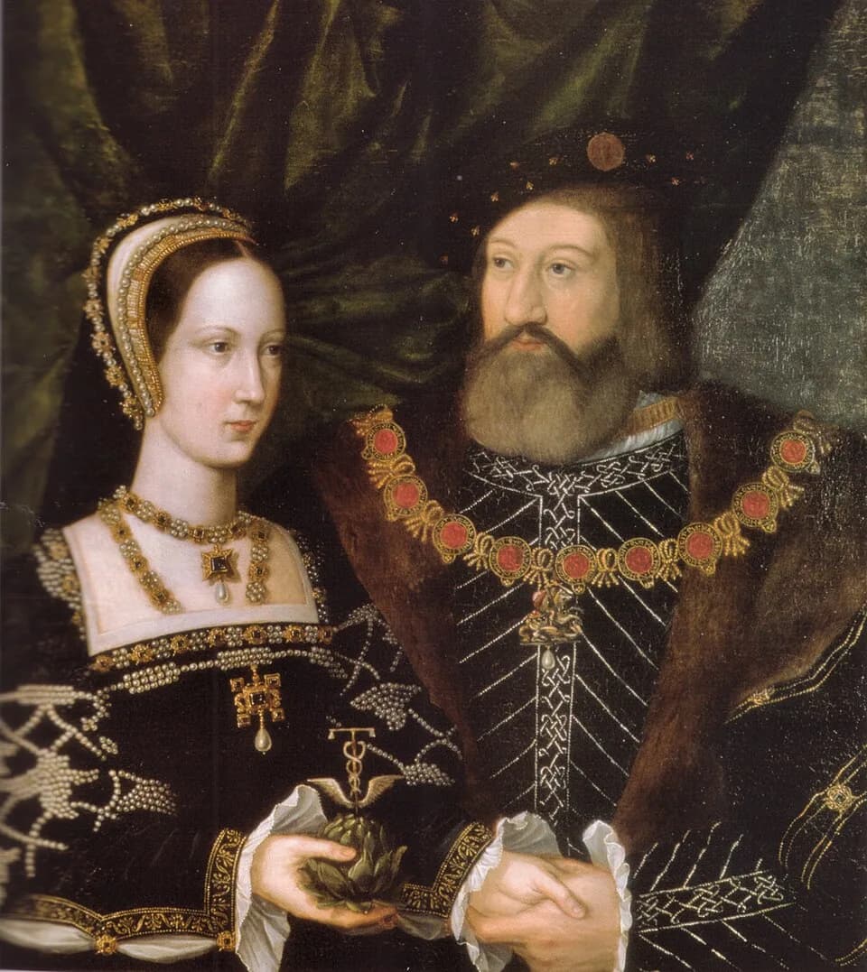 Mary Tudor - Princess Mary Tudor and Charles Brandon, duke of Suffolk, c. 1516. There are two versions of this double portrait celebrating the marriage of Mary Tudor to her brother's closest friend. T