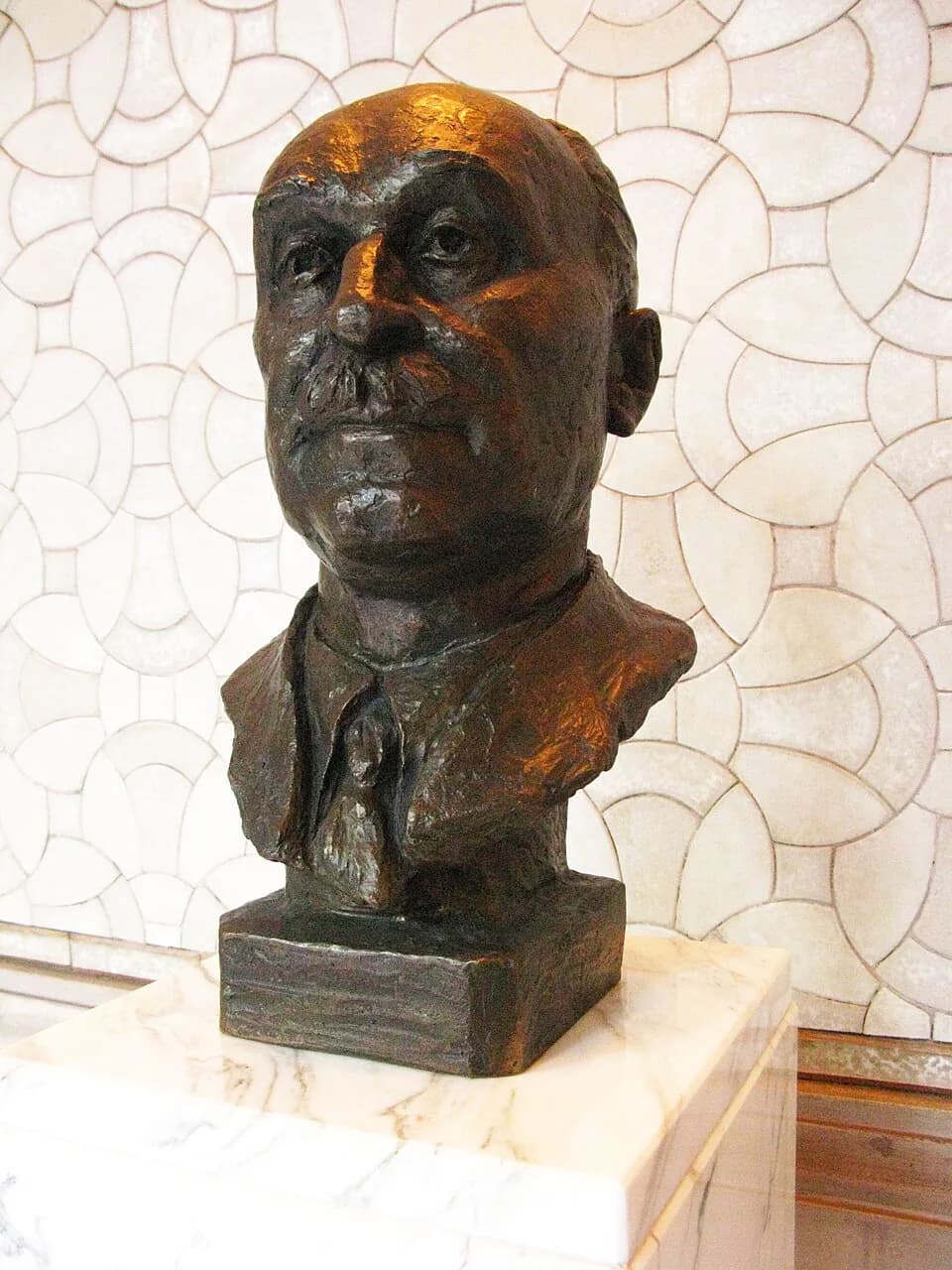 Jean Monnet - Buste de Jean Monnet se trouvant dans le Palais de la Paix Peace Palace Den Haag The Hague La Haye