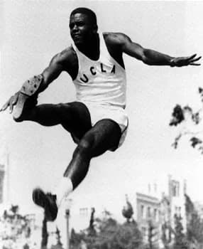 Jackie Robinson - Photo of Jackie Robinson in his ATM track uniform.
This is a photo taken by a staff photographer of LOOK Magazine, and is part of the LOOK Magazine Photograph Collection at the Libra