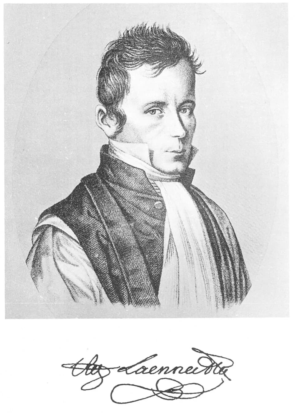 René Laennec - René-Théophile-Hyacinthe Laennec (1781-1826) with signature
