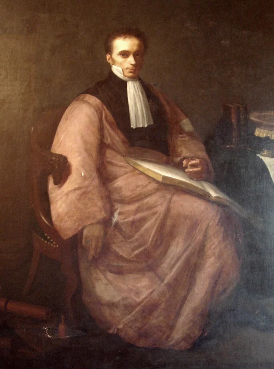 René Laennec - Portrait of René Laennec (1781-1826), photographed by me at the Musee de l'histoire de la medecine, Paris, 2009