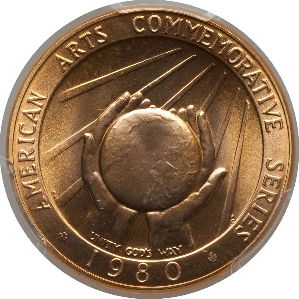 Marian Anderson - 1980 Marian Anderson Half-Ounce Gold Medal (rev)
(1207-9544)