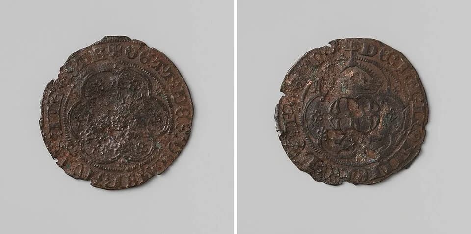 Mary of Burgundy - IdentificatieTitel(s): Huwelijk van Maximiliaan, aartshertog van Oostenrijk met Maria, hertogin van Bourgondie, rekenpenning van het graafschap VlaanderenObjecttype: rekenpenning Ob
