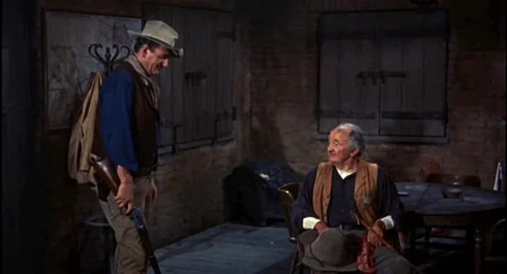 Walter Brennan - Cropped screenshot of John Wayne and Walter Brennan from the trailer for the film Rio Bravo