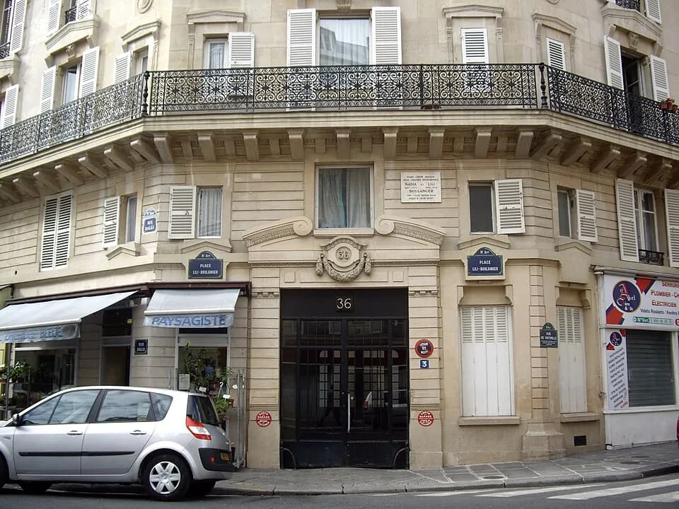 Nadia Boulanger - Place Lili-Boulanger, Paris 9th. House of Nadia (1887-1979) and Lili (1893-1918) Boulanger at No 3 Place Lili-Boulanger, formerly No 36 Rue Ballu, where they lived from 1904 up to th