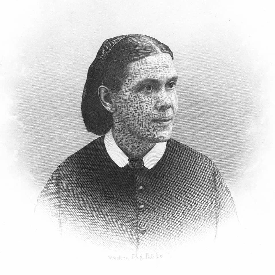 Ellen G. White - Ellen G. White (age 48) engraving master. Oakland, California, c. 1875.