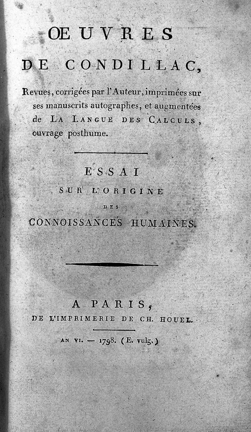 Étienne Bonnot de Condillac - -

Rare Books
Keywords: Etienne Bonnot de Condillac