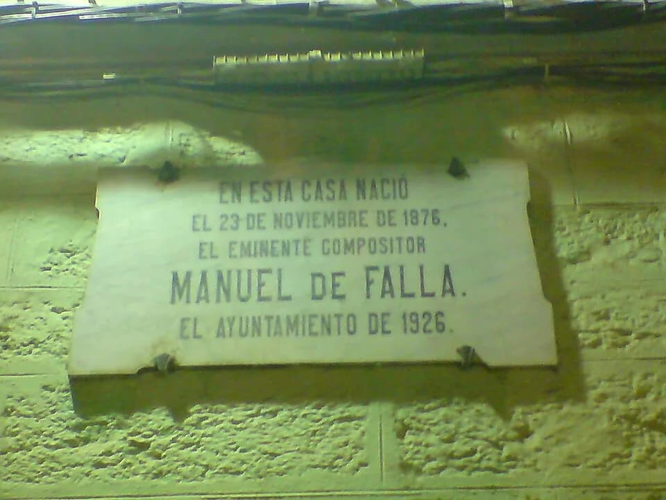 Manuel de Falla - Manuel de Falla Tafel
