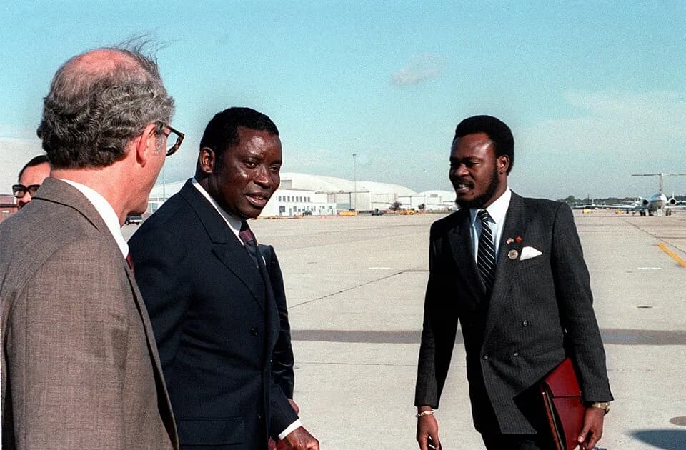 Étienne Gnassingbé Eyadéma - President Gnassingbe Eyadema of Togo departs after a state visit.