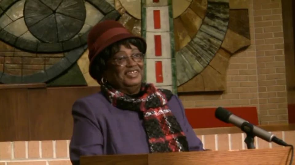 Claudette Colvin - Claudette Colvin speaking at a Women's History Month event at Bethany Baptist Church, in Newark, New Jersey, U.S.