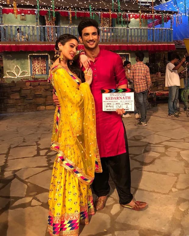 Sushant Singh Rajput - Sushant Singh Rajput and Sara Ali Khan snapped together on the set of the film Kedarnath on 12 December 2018.