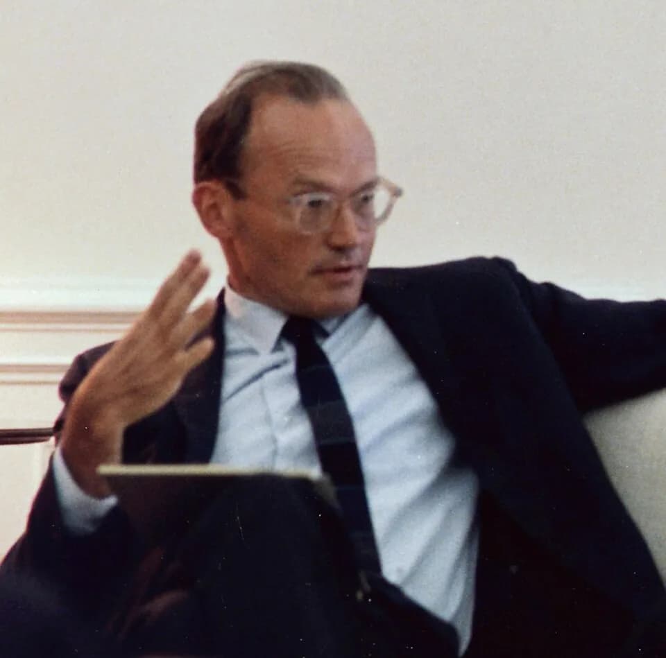 Hans Morgenthau - McGeorge Bundy at meeting in the Oval Office