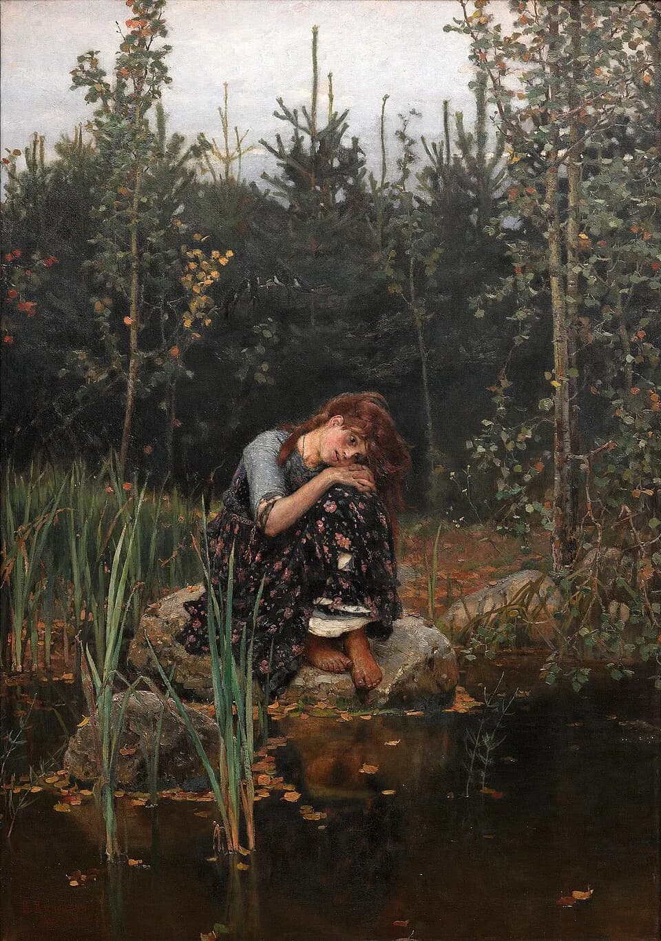 Viktor Vasnetsov - Not targeting a specific theme or event, Vasnetsov managed to portray in his picture the soul of Russian fairy tale, akin to quiet Mid-Russian nature. The image of Alyonushka, paint