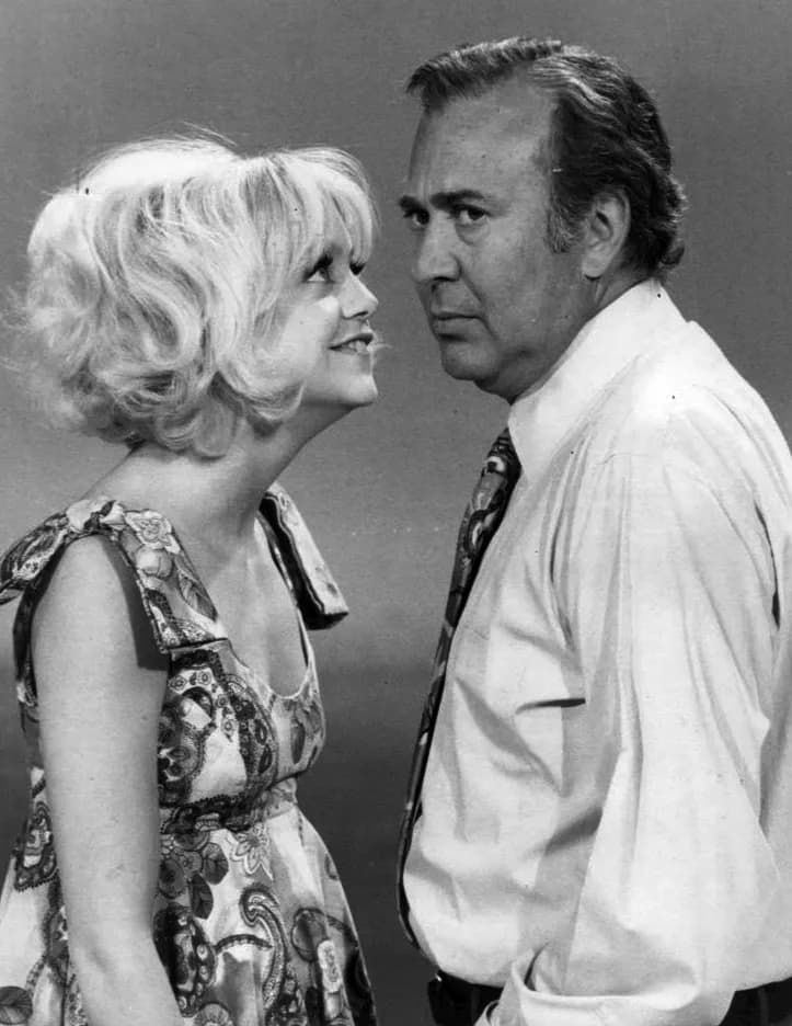 Carl Reiner - Publicity photo of Goldie Hawn and Carl Reiner from the television program Rowans &amp; Martin's Laugh-In.