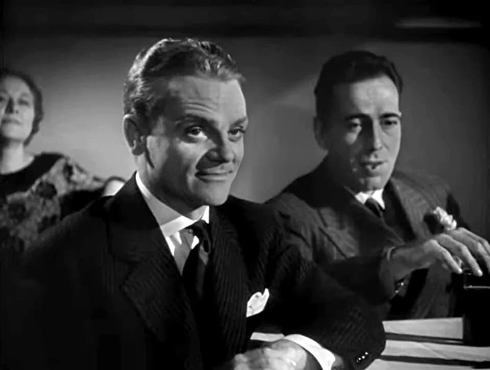 James Cagney - screenshot of James Cagney and Humphrey Bogart from the trailer for the film The Roaring Twenties